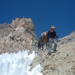 Climbing down from Portillo pass