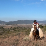 Jose Gerado riding above the city of Salta